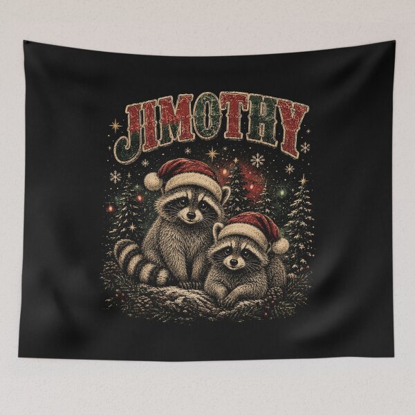 Item preview, Jimothy Christmas Raccoons – Cute Raccoon Santa Holiday Design designed and sold by SOUFIANE1991.