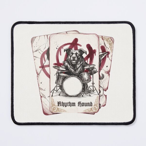 Item preview, Punk Rhythm Hound Drum Dog Special Edition for Light Textiles designed and sold by Shyla Marsare.