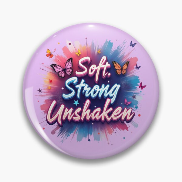 Item preview, Soft Strong Unshaken Inspirational Quote Typography Butterfly Design designed and sold by Aarvya Fashion Club ( A.F.C ).