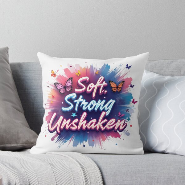 Item preview, Soft Strong Unshaken Inspirational Quote Typography Butterfly Design designed and sold by Aarvya Fashion Club ( A.F.C ).