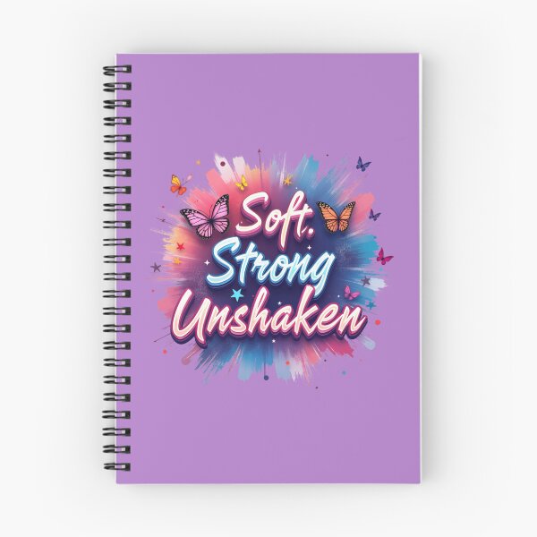 Item preview, Soft Strong Unshaken Inspirational Quote Typography Butterfly Design designed and sold by Aarvya Fashion Club ( A.F.C ).