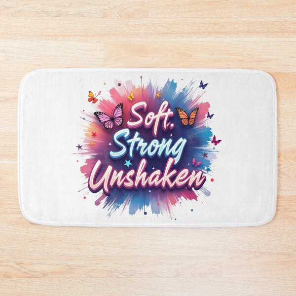 Item preview, Soft Strong Unshaken Inspirational Quote Typography Butterfly Design designed and sold by Aarvya Fashion Club ( A.F.C ).