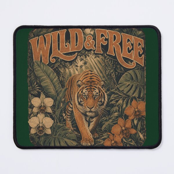 Item preview, Wild and Free | Nature Adventure Boho Typography T-Shirt designed and sold by rushaib.