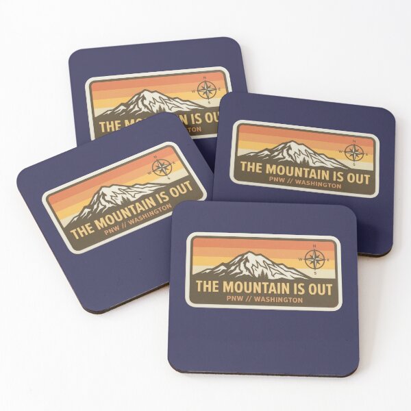 Item preview, The Mountain Is Out Vintage PNW Washington State Mount Rainier designed and sold by LittleArij.