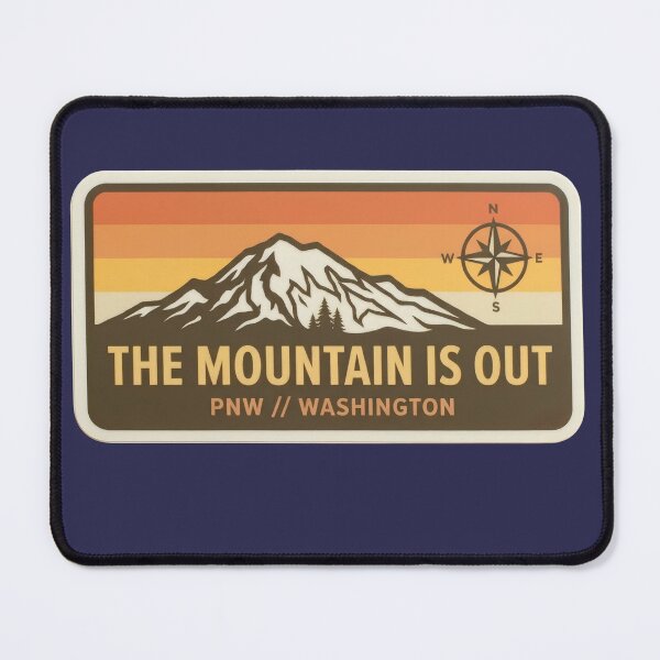 Item preview, The Mountain Is Out Vintage PNW Washington State Mount Rainier designed and sold by LittleArij.