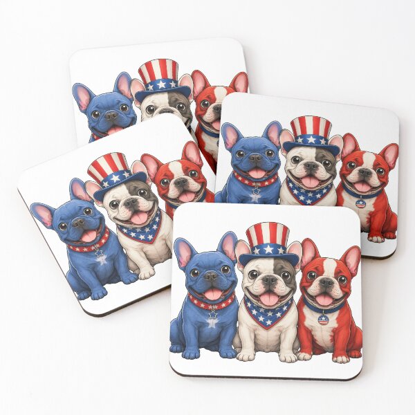 Item preview, Patriotic French Bulldog Trio designed and sold by Craftev.