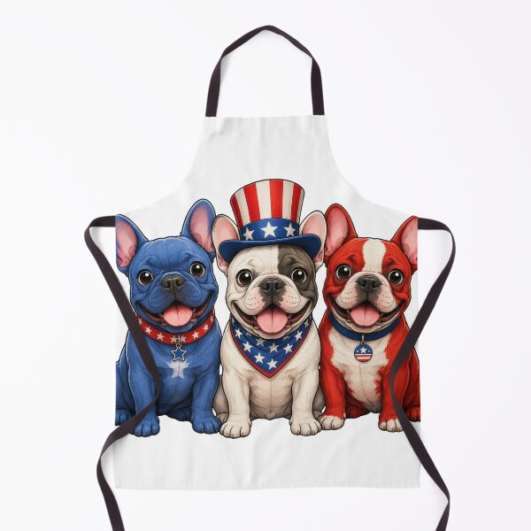Item preview, Patriotic French Bulldog Trio designed and sold by Craftev.
