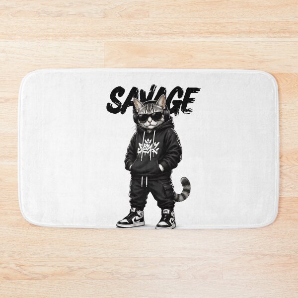 Item preview, Savage Cool Cat Streetwear Hoodie Sunglasses designed and sold by WelLarsDigitals.
