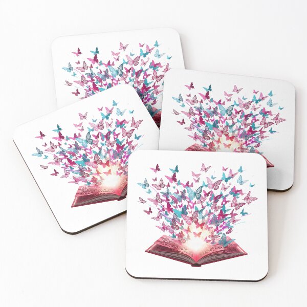 Item preview, Magical Red Book with Colorful Butterflies designed and sold by Marcu Ioachim.