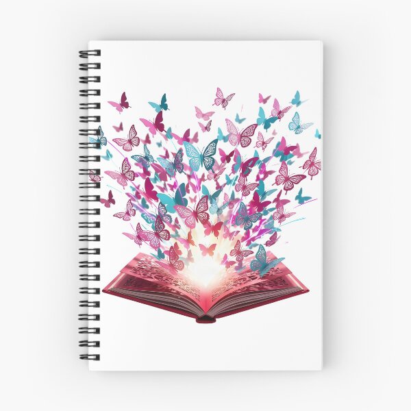 Item preview, Magical Red Book with Colorful Butterflies designed and sold by Marcu Ioachim.