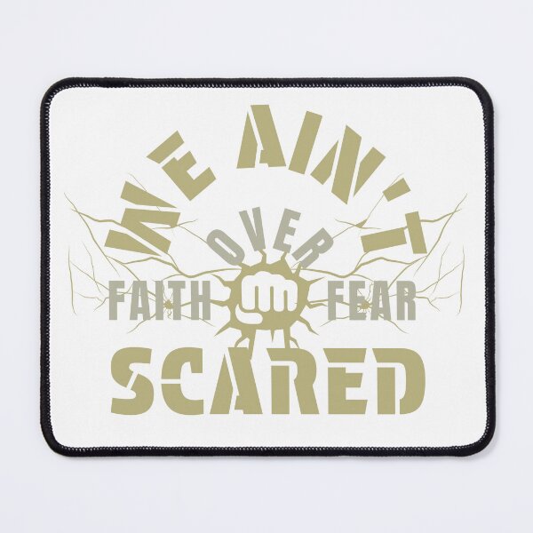 Item preview, We Ain't Scared Faith Over Fear Christian Streetwear designed and sold by Bezuiden.