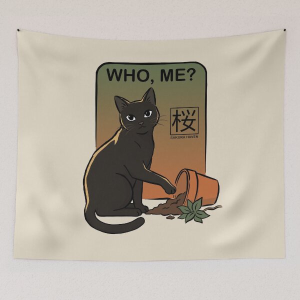 Item preview, Innocent Black Cat Plant Disaster designed and sold by SakuraHaven.