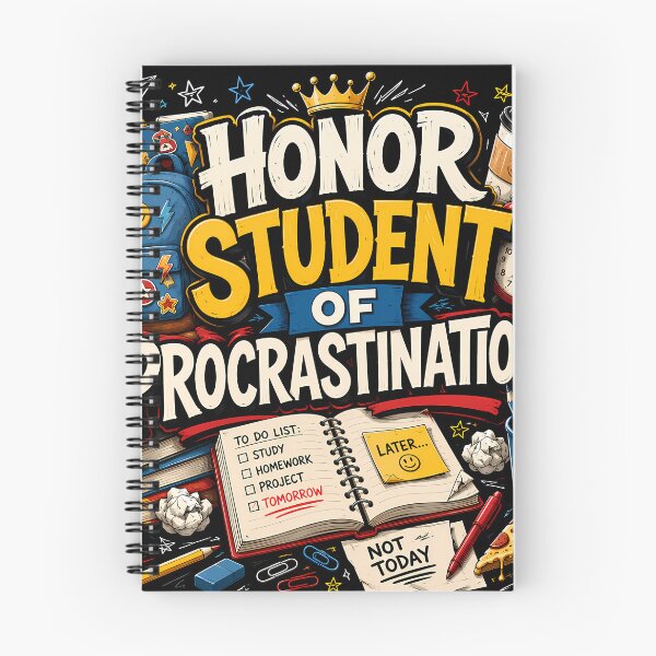 Item preview, Honor Student Of Procrastination Funny Student Humor Design designed and sold by CreativeLook25.