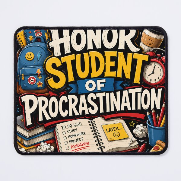 Item preview, Honor Student Of Procrastination Funny Student Humor Design designed and sold by CreativeLook25.