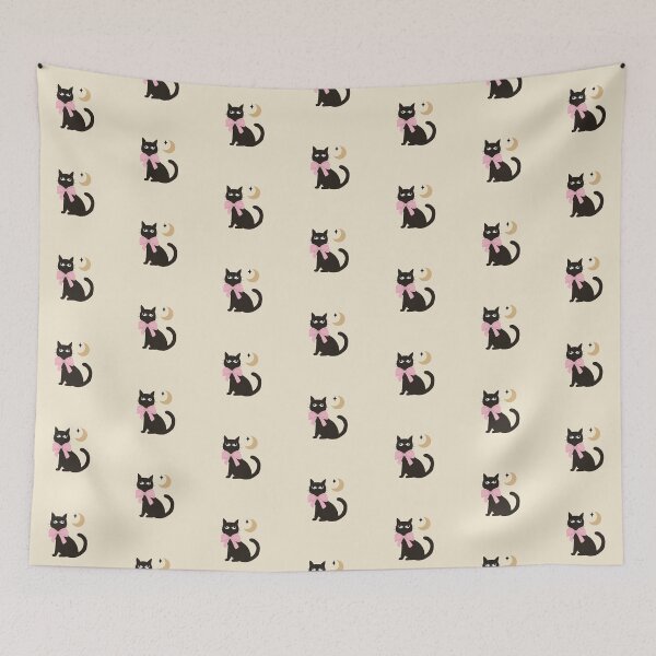 Item preview, Cute Black Cat Pink Bow Halloween designed and sold by GemsAnatomy.
