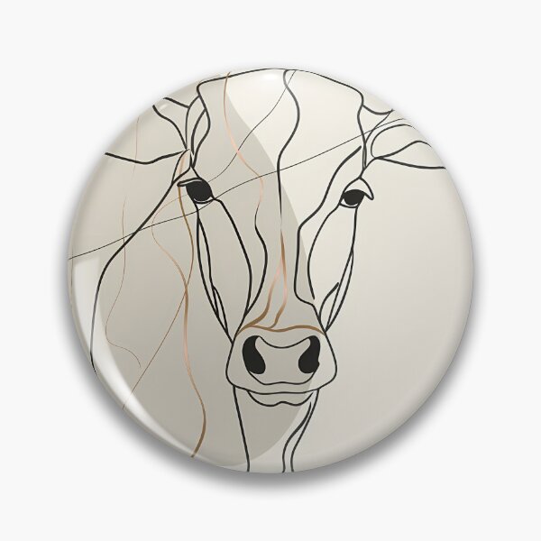 Item preview, Minimalist Cow – Boho Line Art Animal Portrait designed and sold by Artdavesalzburg.
