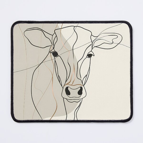 Item preview, Minimalist Cow – Boho Line Art Animal Portrait designed and sold by Artdavesalzburg.