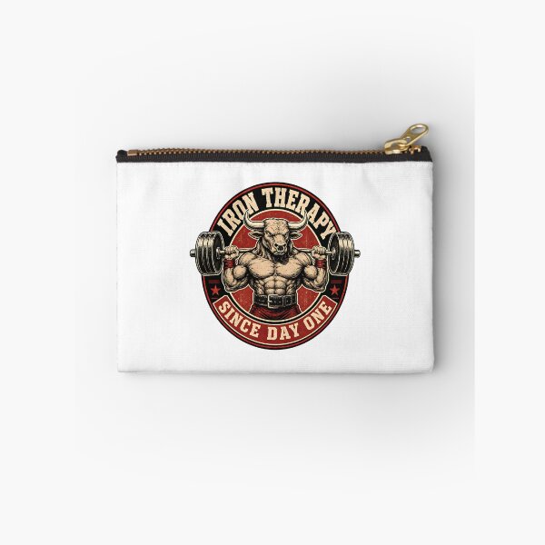 Item preview, Iron Therapy Since Day One Bull Barbell Gym Emblem designed and sold by Simon-art-land.
