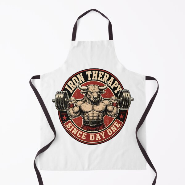 Item preview, Iron Therapy Since Day One Bull Barbell Gym Emblem designed and sold by Simon-art-land.