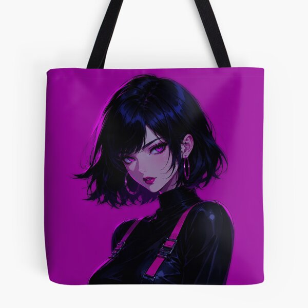 Item preview, Violet Noir Cyberpunk Portrait designed and sold by ZenOtaku Lab.
