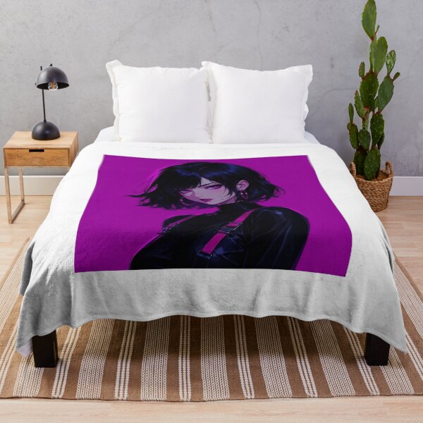 Item preview, Violet Noir Cyberpunk Portrait designed and sold by ZenOtaku Lab.