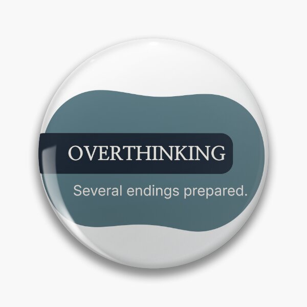 Item preview, Overthinking Typography Minimal Illustration designed and sold by Soul Path Studio.