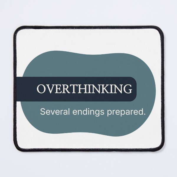 Item preview, Overthinking Typography Minimal Illustration designed and sold by Soul Path Studio.