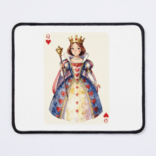 Item preview, Queen of Hearts Playing Card Watercolor Anime Princess Art designed and sold by WildArtIT.
