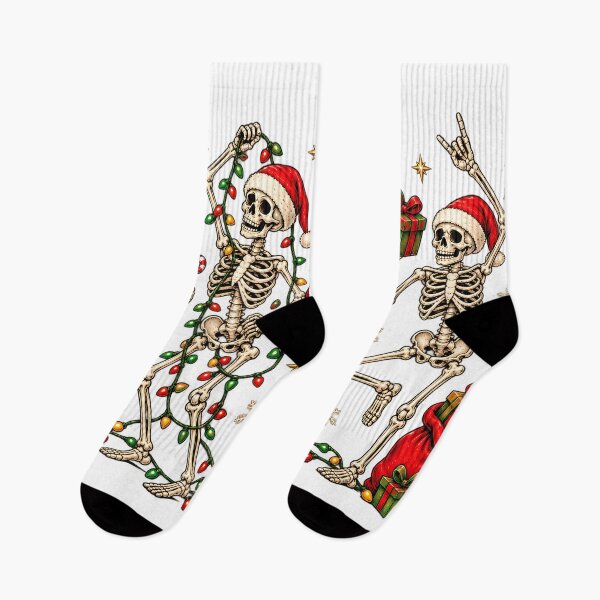 Item preview, Christmas Skeleton T-Shirt – Funny Spooky Santa Skeletons Holiday Shirt designed and sold by ARTwy.