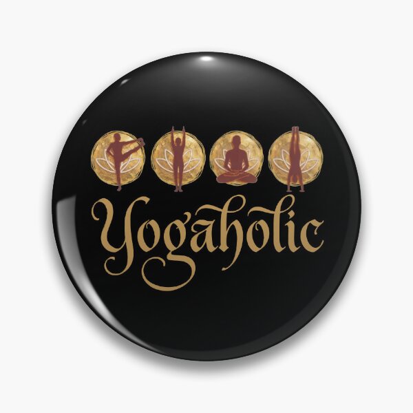 Item preview, Elegant Yogaholic - Golden Yoga Poses & Lotus Meditation designed and sold by Shopeon Designs.
