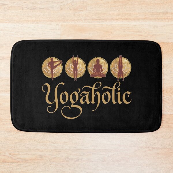 Item preview, Elegant Yogaholic - Golden Yoga Poses & Lotus Meditation designed and sold by Shopeon Designs.