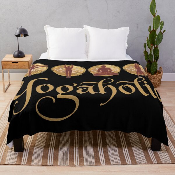 Item preview, Elegant Yogaholic - Golden Yoga Poses & Lotus Meditation designed and sold by Shopeon Designs.