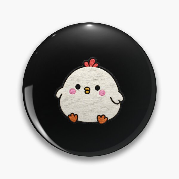 Item preview, Chubby Chicken Kawaii Embroidery Patch Illustration designed and sold by ColorSplash123.