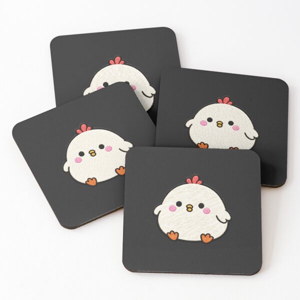 Item preview, Chubby Chicken Kawaii Embroidery Patch Illustration designed and sold by ColorSplash123.
