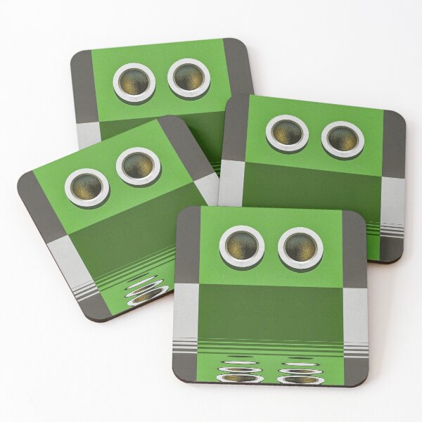 Item preview, twin port-holes on a geometric urban green and grey wall designed and sold by mister-john.