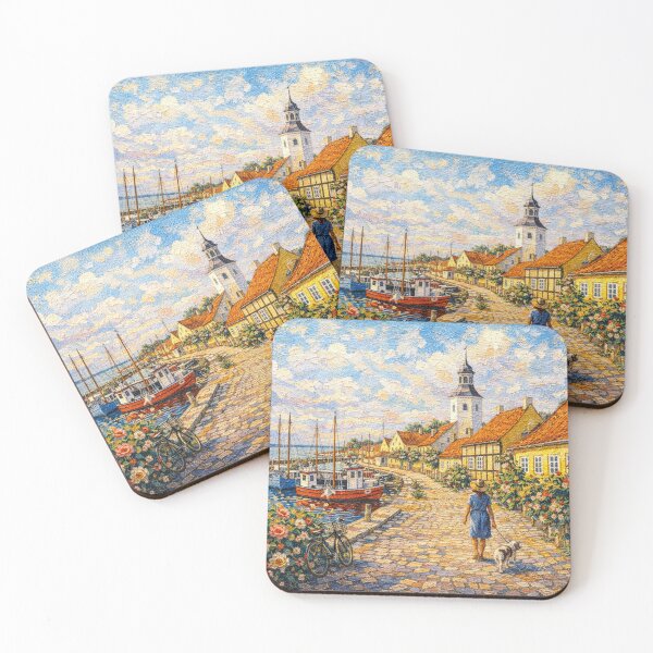 Item preview, A painting of Dragor, Denmark – A Beautiful City in Europe. designed and sold by GalleryKauffeld.
