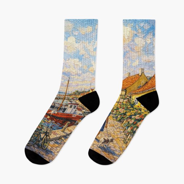 Item preview, A painting of Dragor, Denmark – A Beautiful City in Europe. designed and sold by GalleryKauffeld.