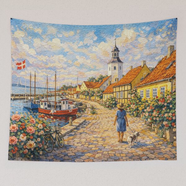 Item preview, A painting of Dragor, Denmark – A Beautiful City in Europe. designed and sold by GalleryKauffeld.