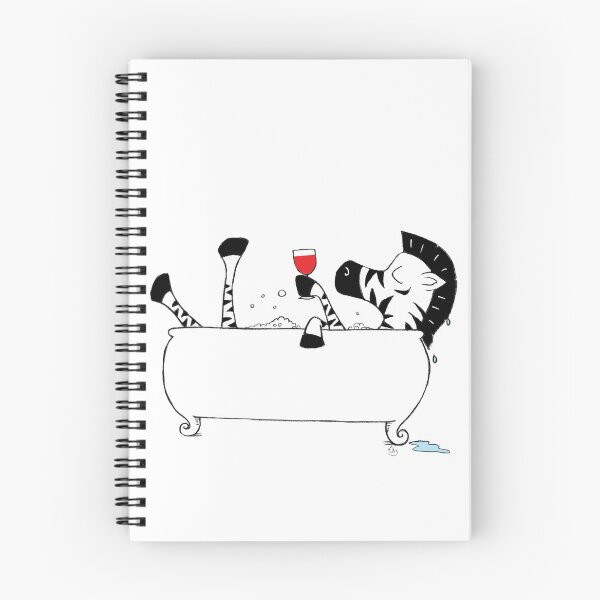 Item preview, Zebra in Bathtub Wall Art, Whimsical Vintage Illustration for Zebra Lovers & Bathroom Decor designed and sold by RickE.