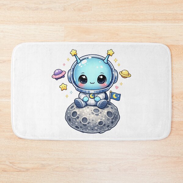 Item preview, Cute Alien On The Moon And Mini UFO designed and sold by YnMstudio25.