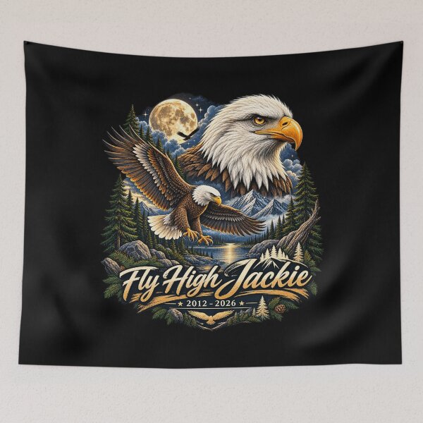 Item preview, Jackie Forever Our Queen Bald Eagle Memorial Tribute designed and sold by CirceRavens.