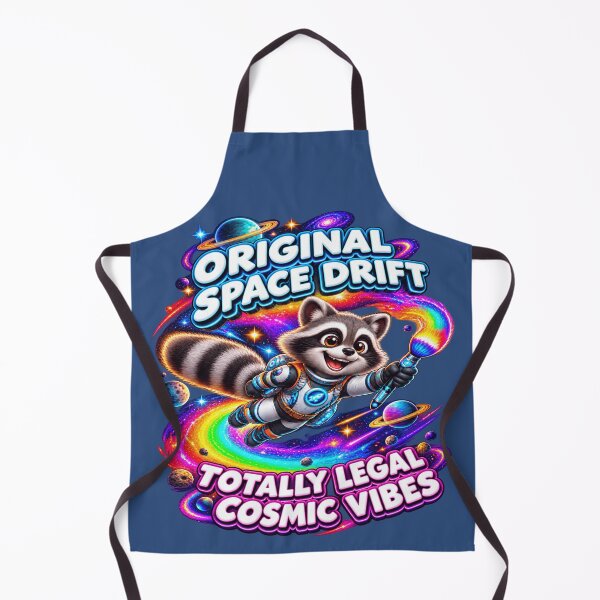 Item preview, Cosmic Drifter — Rocky the Raccoon of the Neon Frontier designed and sold by SynthWaveR.