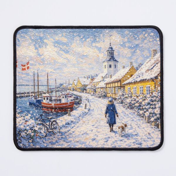 Item preview, Dragor in Denmark painting – A Winter Scene in This Beautiful European City. designed and sold by GalleryKauffeld.