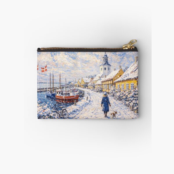 Item preview, Dragor in Denmark painting – A Winter Scene in This Beautiful European City. designed and sold by GalleryKauffeld.