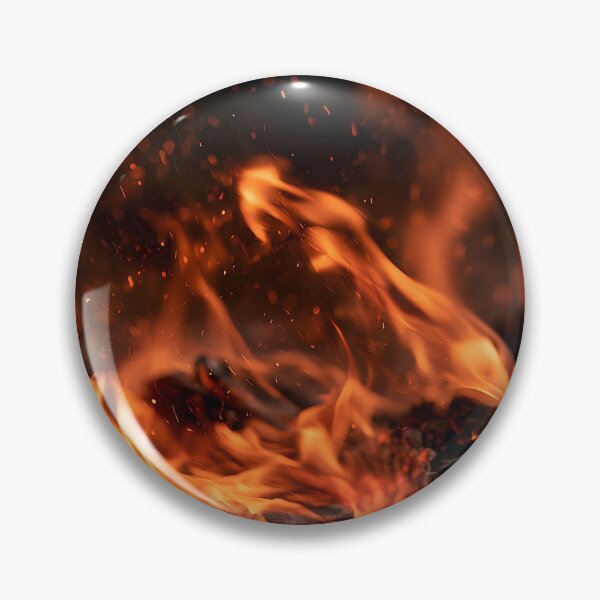 Item preview, Wood Fire Flames Close Up Burning Logs and Fierce Orange Heat designed and sold by Nine Lives Studio.