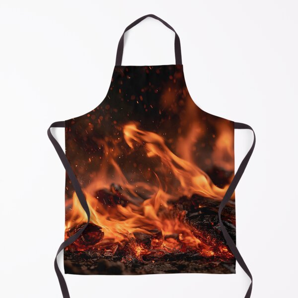 Item preview, Wood Fire Flames Close Up Burning Logs and Fierce Orange Heat designed and sold by Nine Lives Studio.