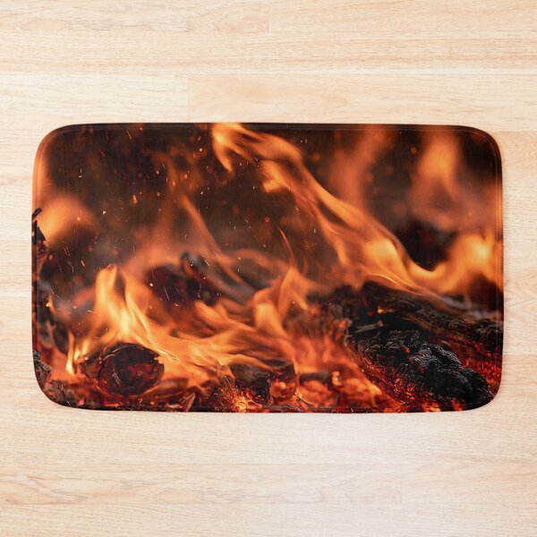 Item preview, Wood Fire Flames Close Up Burning Logs and Fierce Orange Heat designed and sold by Nine Lives Studio.