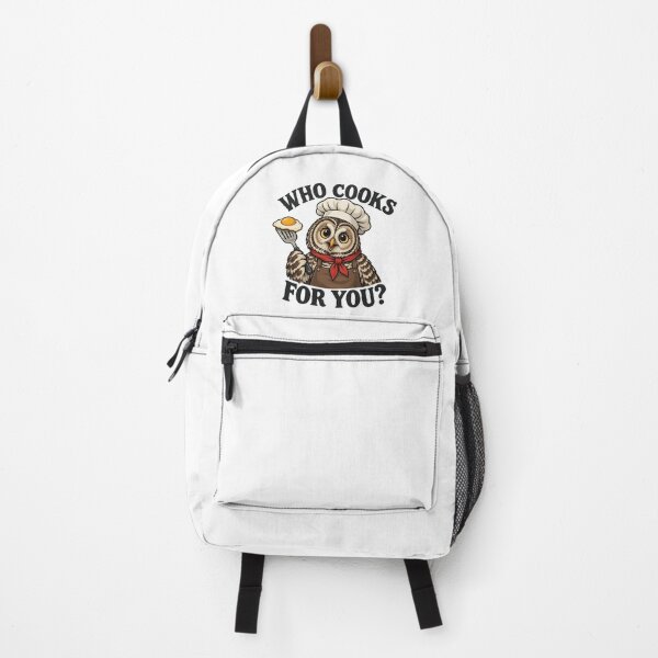 Item preview, Who Cooks for You Owl Chef Funny Cooking Quote Kitchen Humor designed and sold by clothesy7.