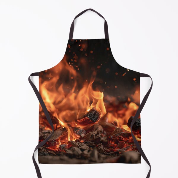 Item preview, Campfire Embers Close Up Glowing Coals and Orange Flames at Night designed and sold by Yoruhara.