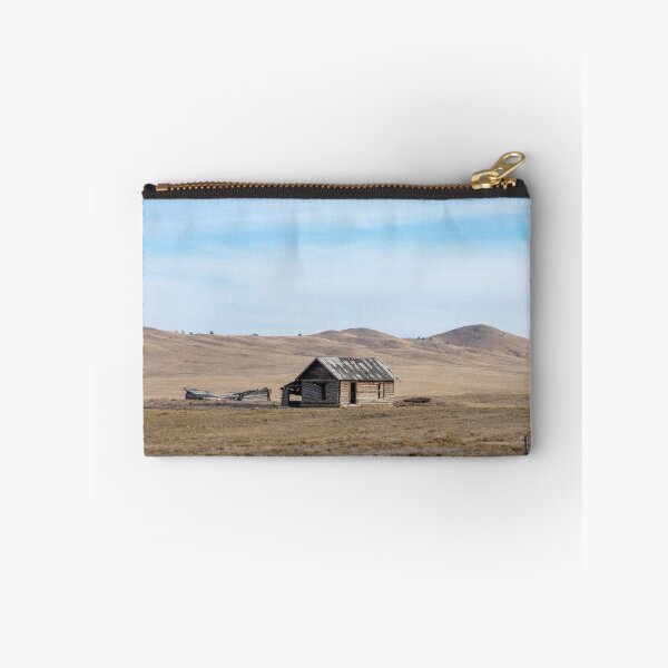 Item preview, Cabaña de madera solitaria en las vastas colinas de la pradera de Colorado. designed and sold by KillNFuel.